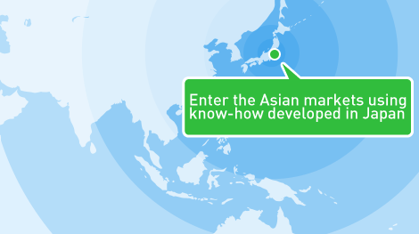 Enter the Asian markets using know-how developed in Japan